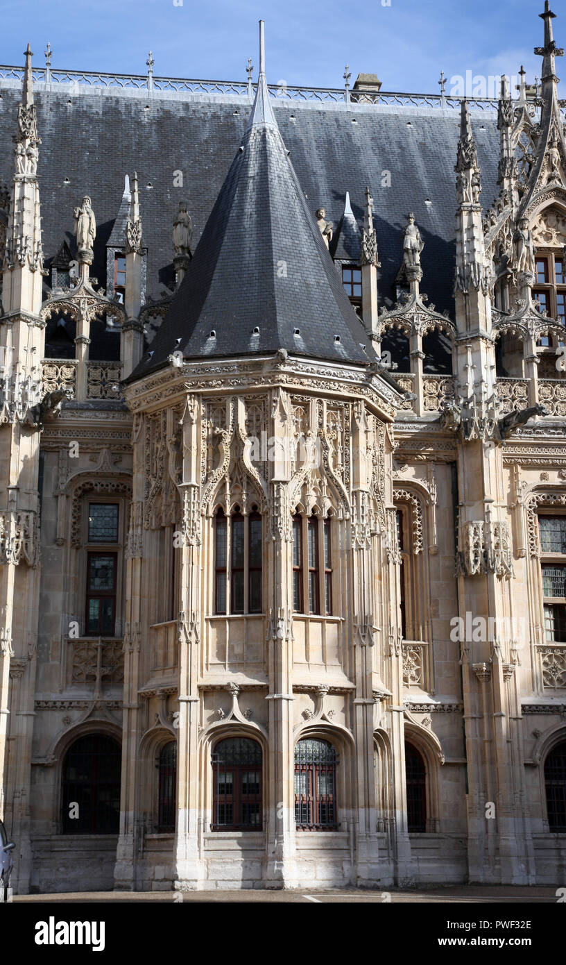 Palais de Justice, Rouen Foto Stock