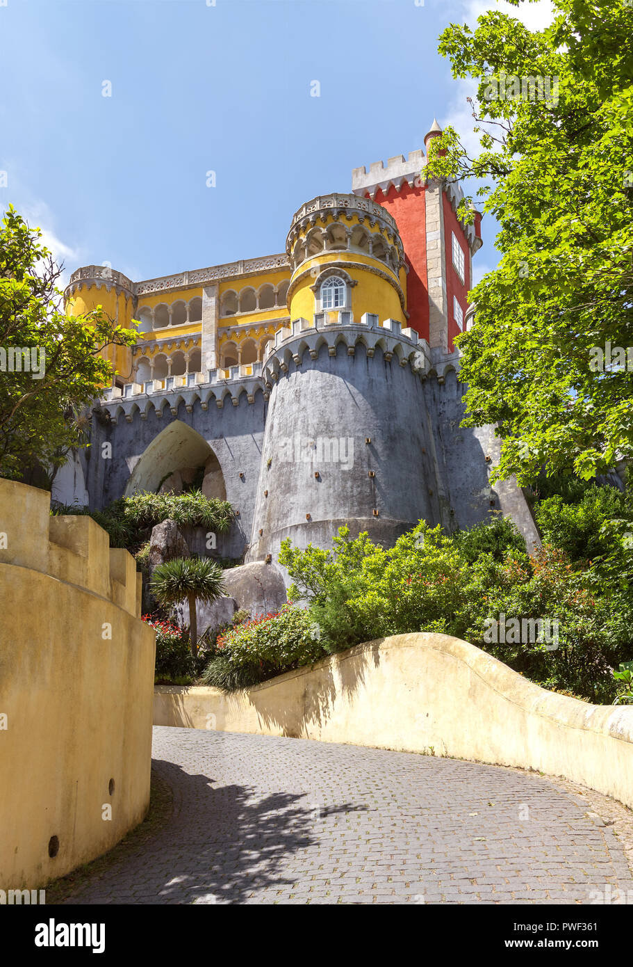 Pena il Palazzo Nazionale di Sintra. Portogallo Foto Stock