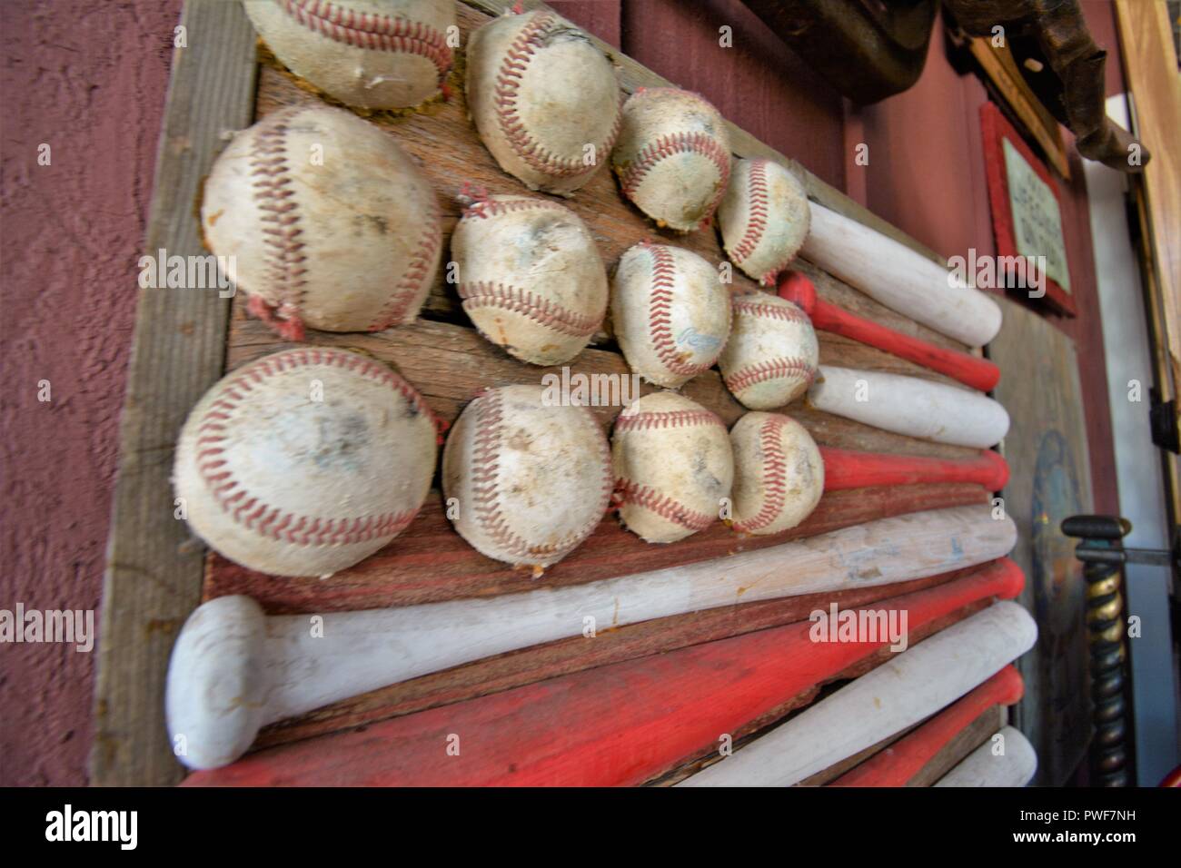 Arte bandiera degli Stati Uniti per artista in California Foto Stock