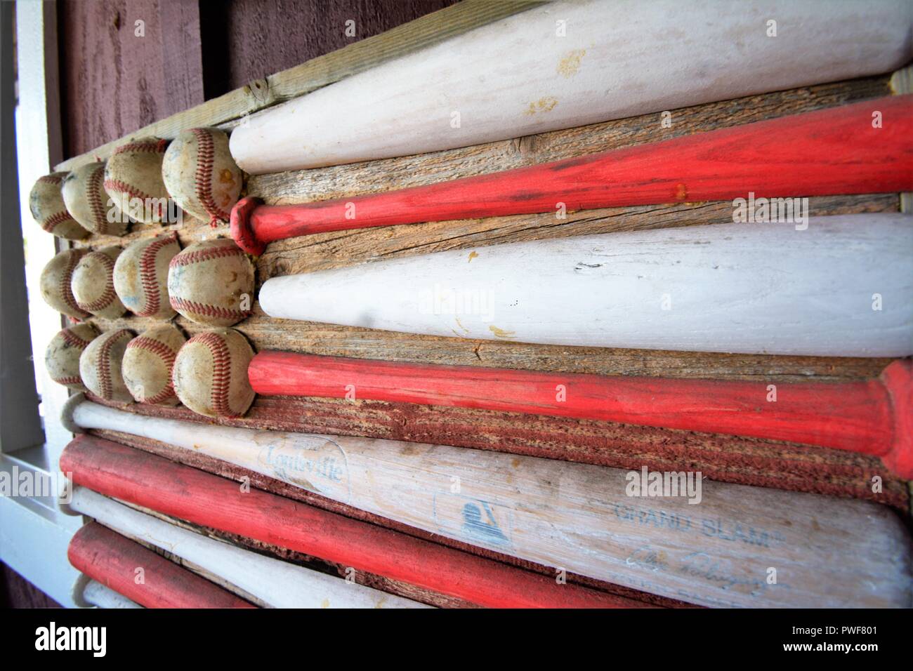 Arte bandiera degli Stati Uniti per artista in California Foto Stock