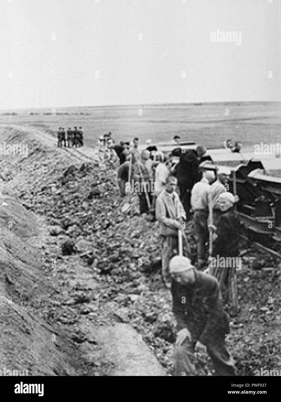 A Buchenwald il lavoro forzato Railroad 85877. Foto Stock