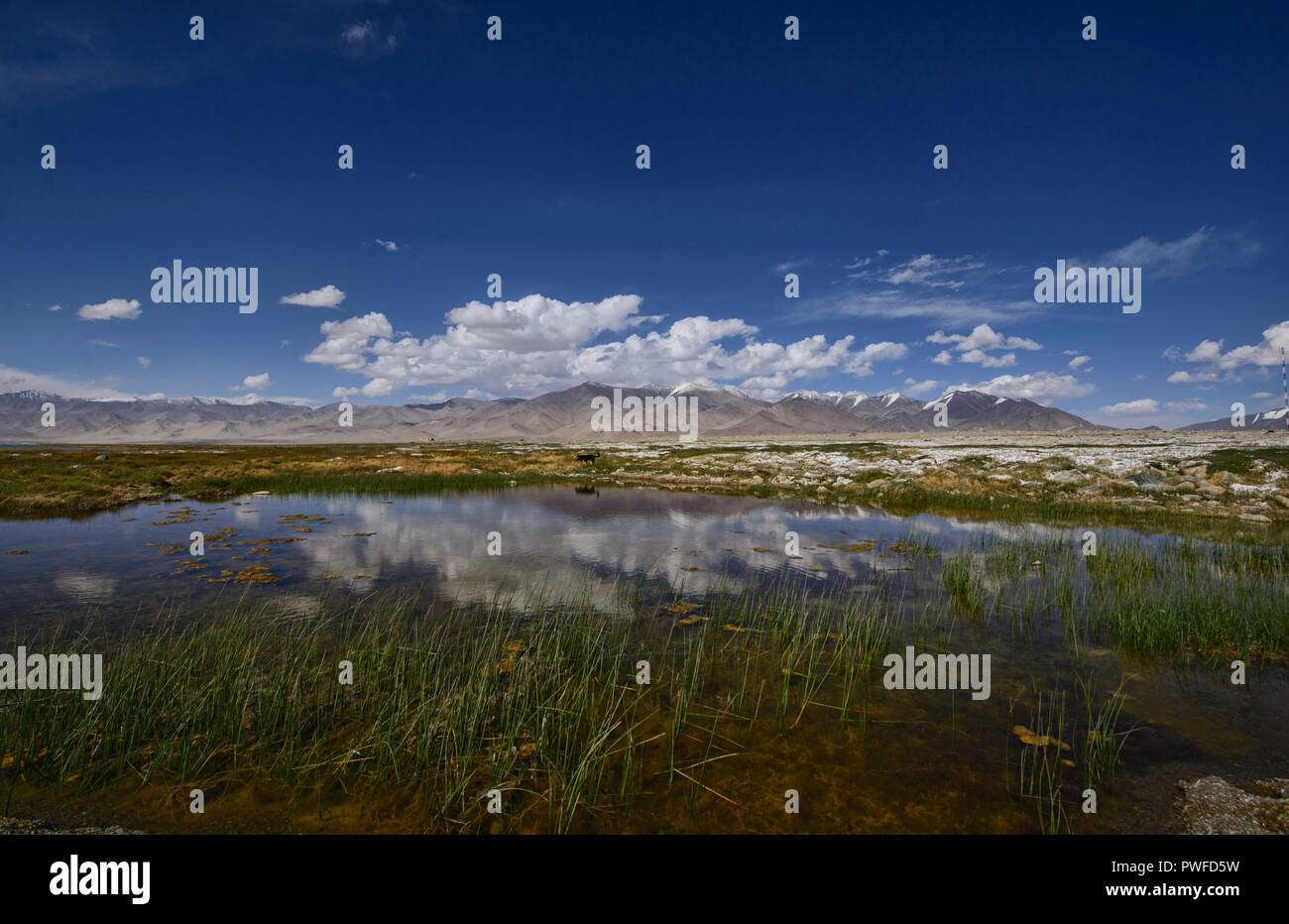 Lago Karakul sull'Autostrada del Pamir, Gorno Badakshan, Tagikistan Foto Stock