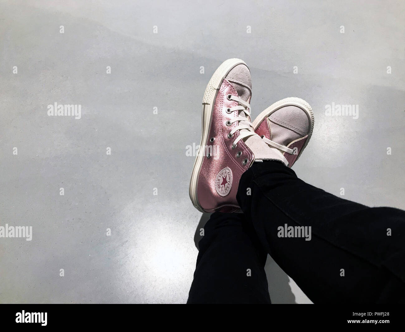 Converse sneakers/formatori. Foto Stock