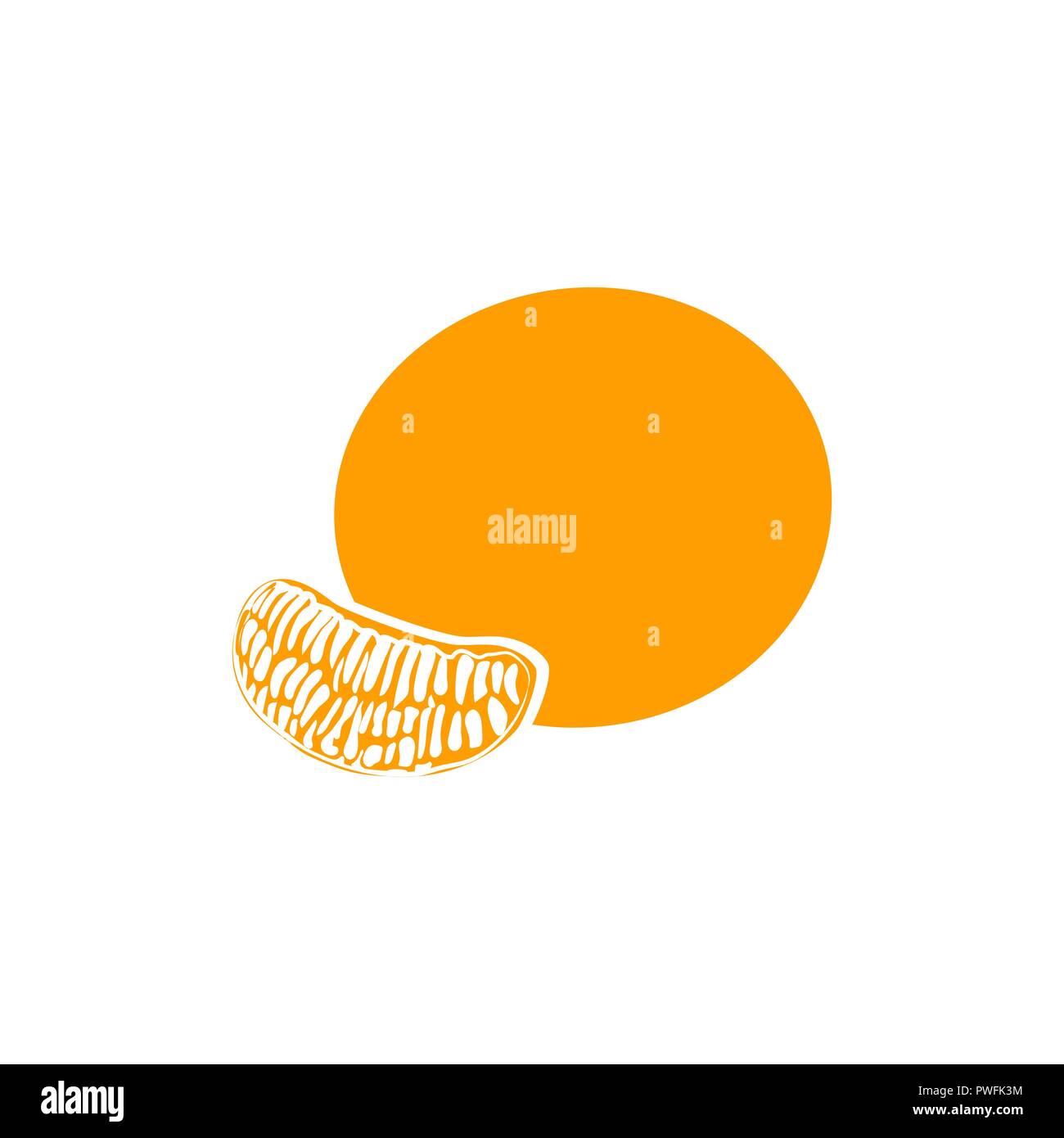 Mandarini, mandarino e clementine con foglie isolati su sfondo bianco. Vista superiore Illustrazione Vettoriale