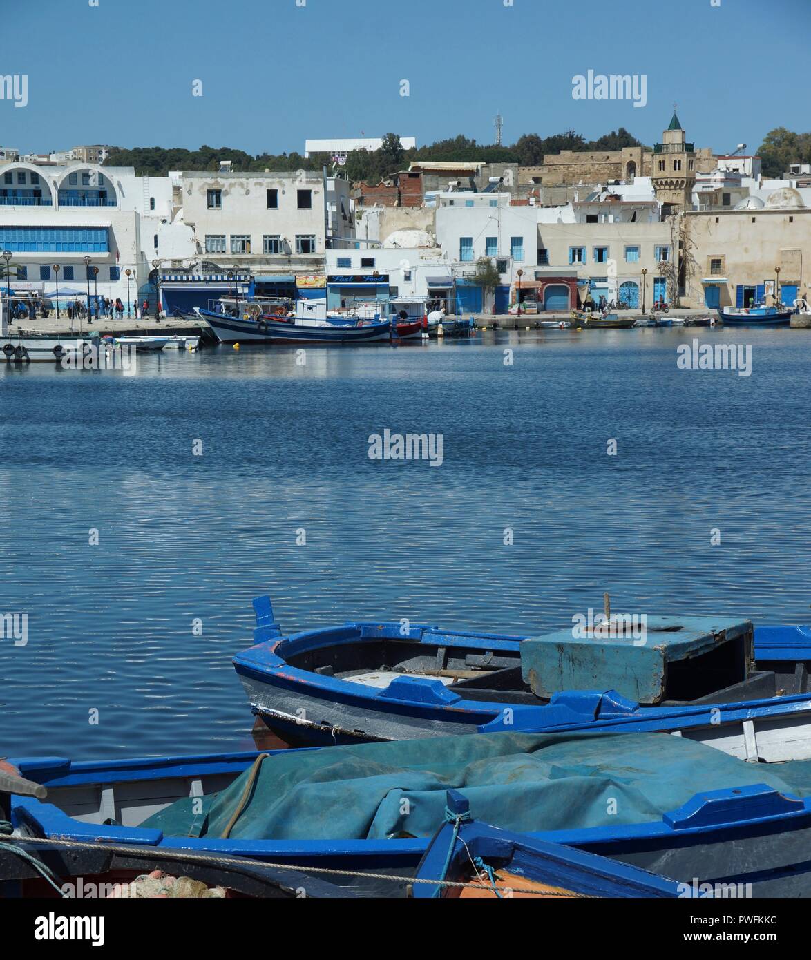 Barche da pesca di Bizerte in Tunisia Foto Stock