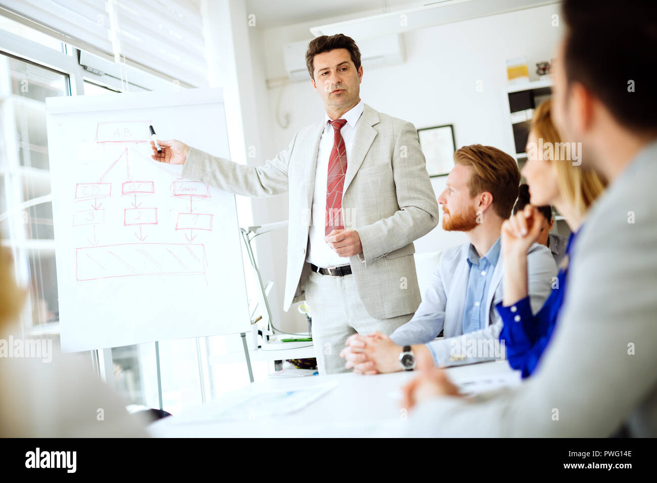 Occupato vita in ufficio Foto Stock