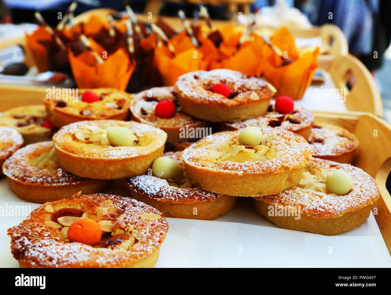 Close up di dolci artigianali Foto Stock