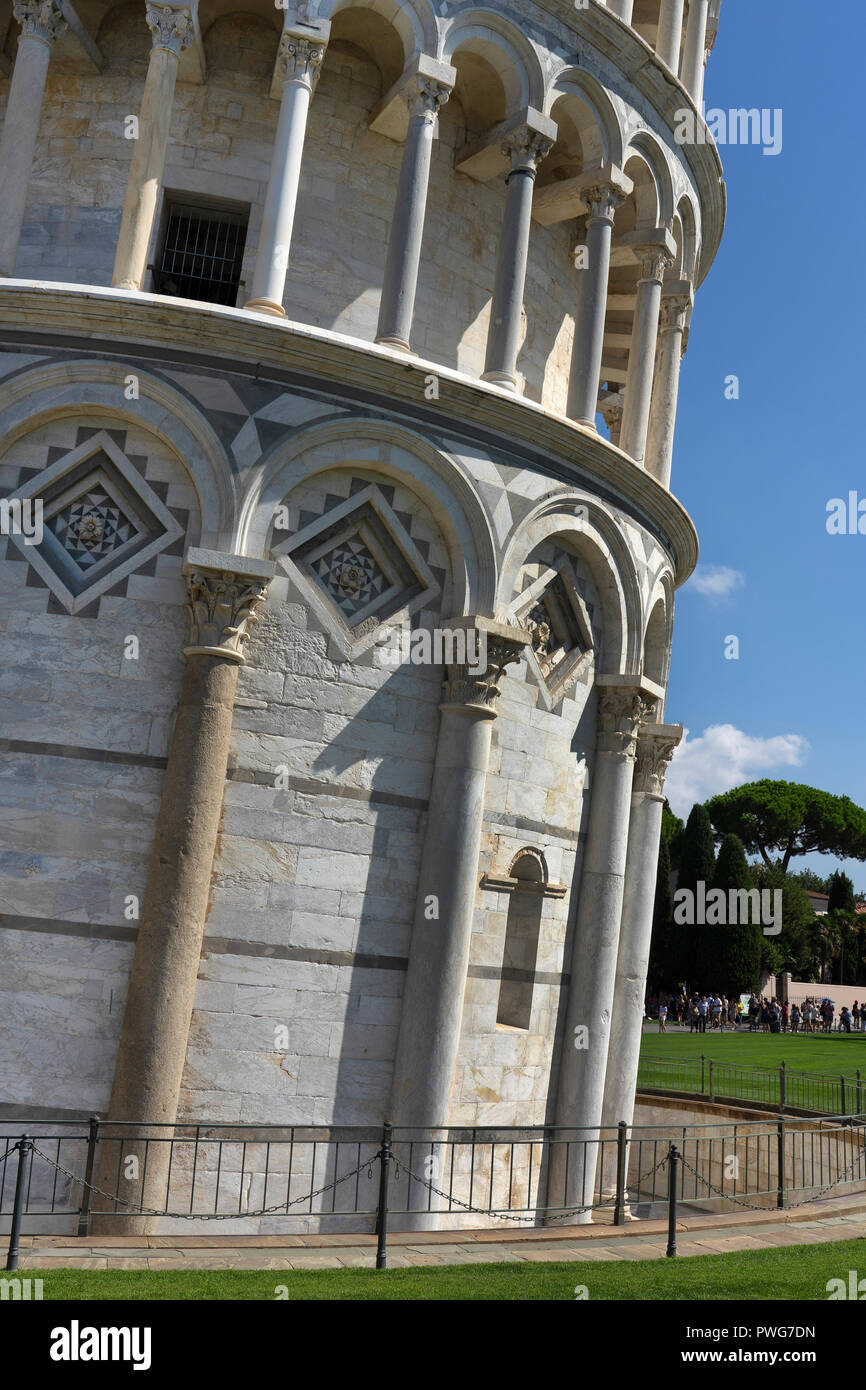 In prossimità della torre pendente,Pisa,Toscana,l'Italia,l'Europa Foto Stock