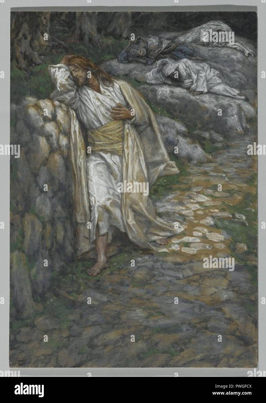 La mia anima è triste fino alla morte (Mon âme est triste jusqu'à la mort) - James Tissot. Foto Stock