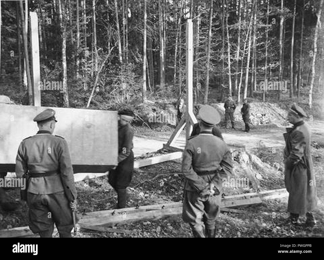 A Buchenwald il lavoro forzato patibolo 13137. Foto Stock