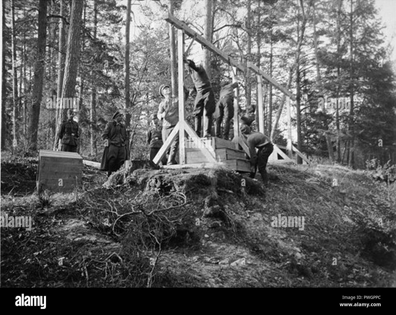 A Buchenwald patibolo il lavoro forzato 13138. Foto Stock