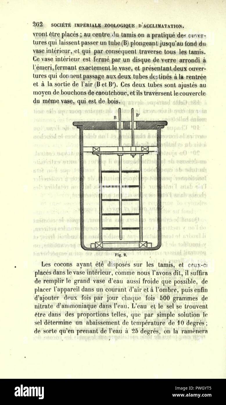 Bulletin de la Société impériale zoologique d'Acclimatation (pagina 262) Foto Stock