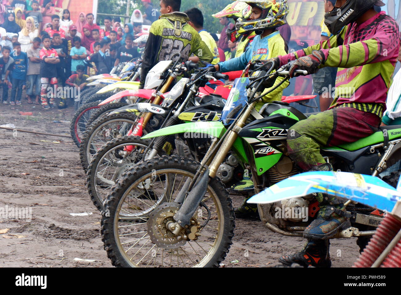 Local motocross racing la concorrenza Foto Stock