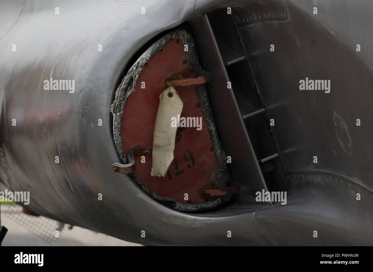 Lockheed T-33 Shooting Star aspirazione con coperchio. Foto Stock