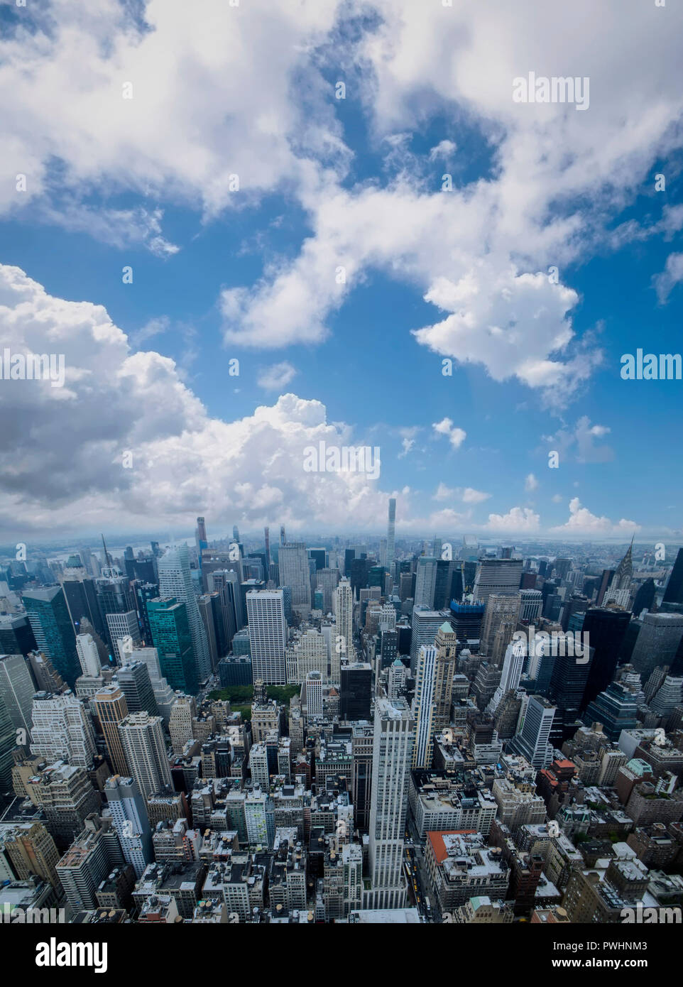Vista aerea del grattacielo di Manhattan da Empire State building Foto Stock