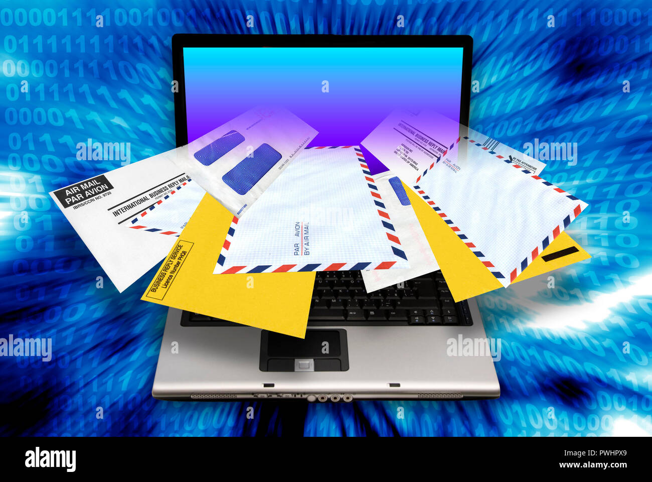 Lo spam delle e-mail concept Foto Stock
