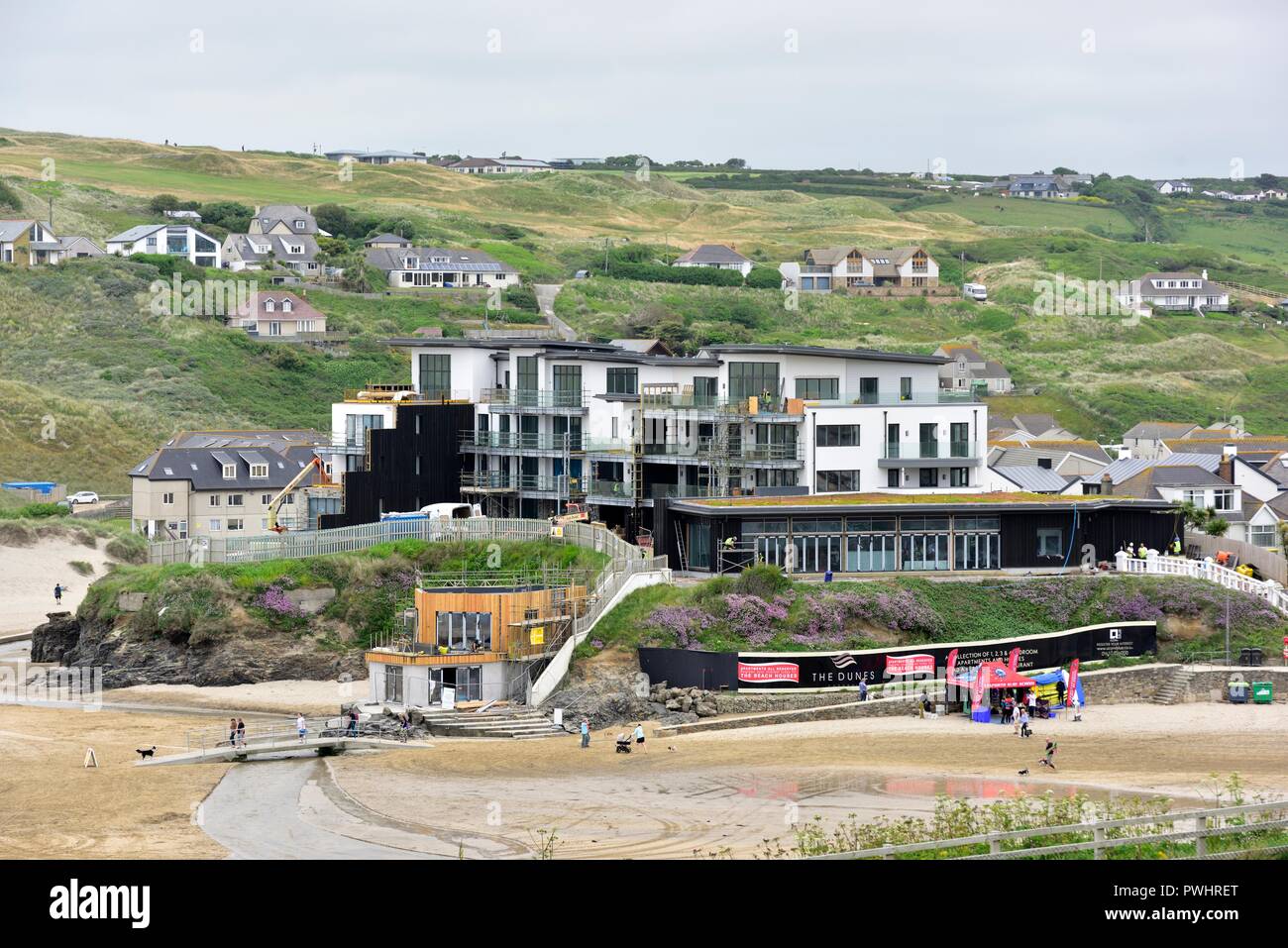 Lusso vista mare, appartamenti,appartamenti,attici,in fase di ultimazione,Perranporth,Cornwall,l'Inghilterra,UK Foto Stock