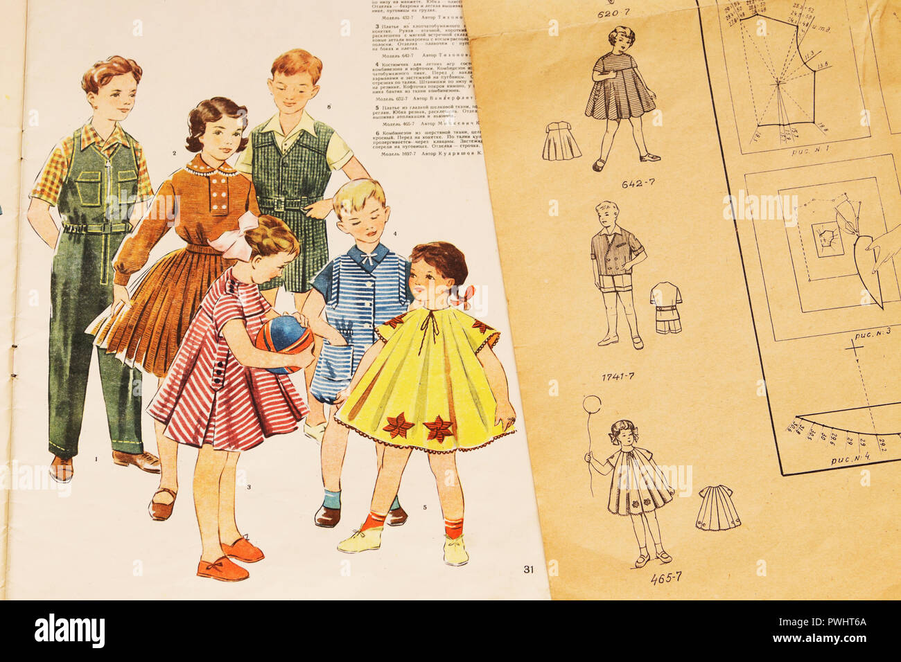 Bambini moda degli anni cinquanta - sessanta Foto Stock