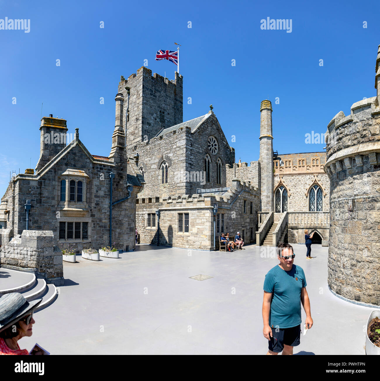 La Chiesa nella parte superiore della St Michaels Mount Foto Stock