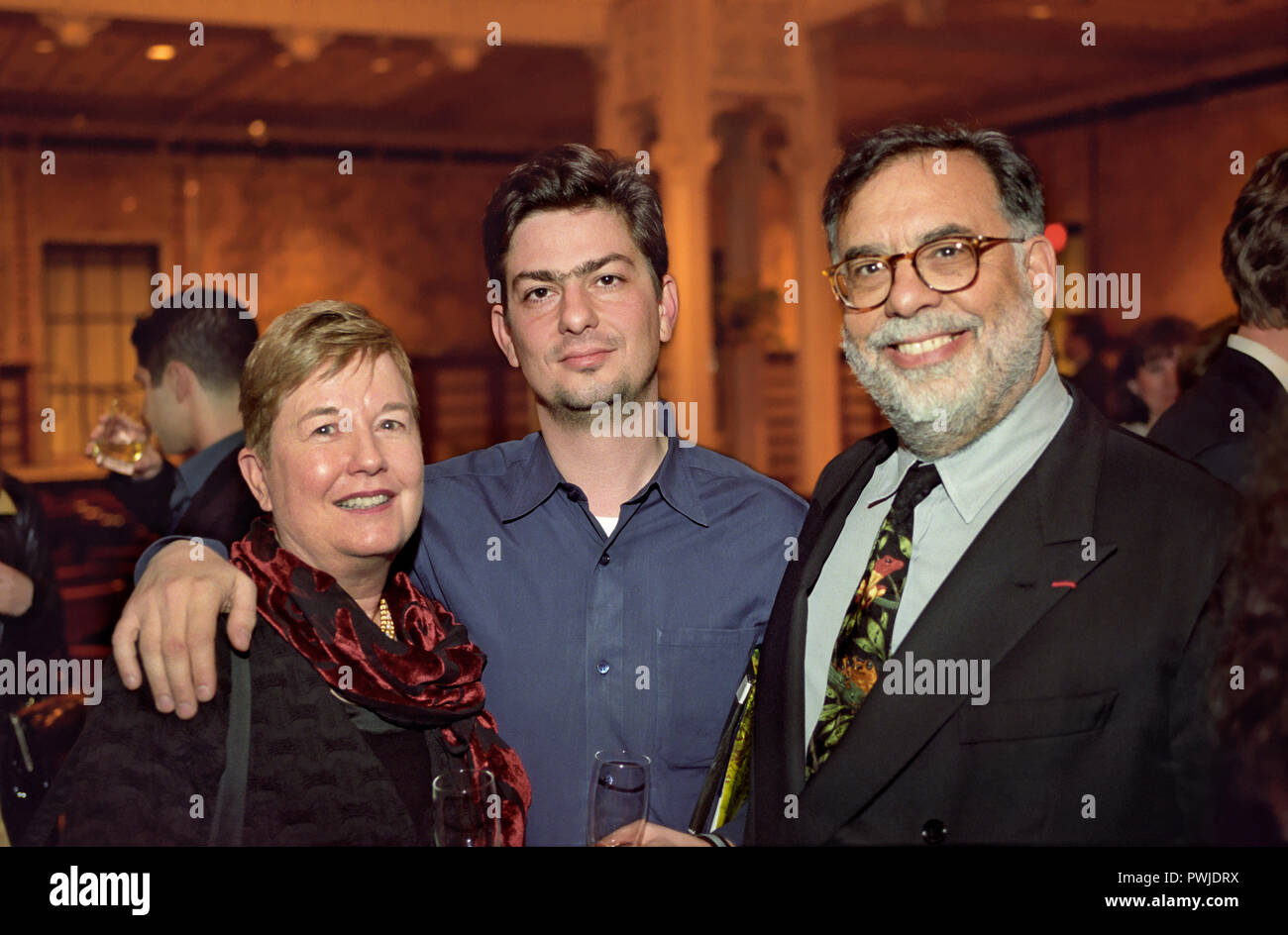 Ritratto di famiglia Coppola ad una manifestazione letteraria per l'industria cinematografica presso la Biblioteca Pubblica di New York Foto Stock