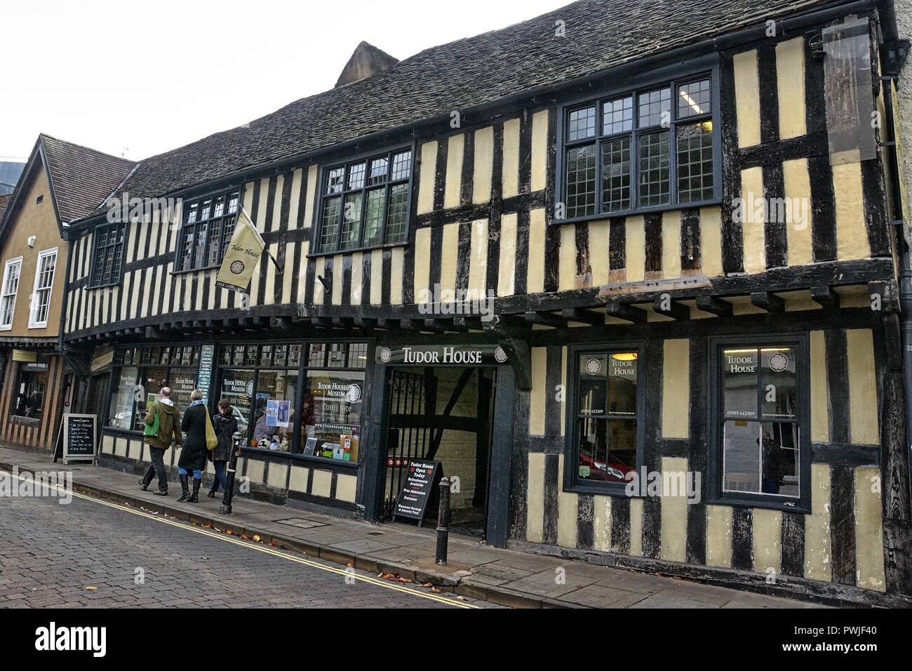 Il Tudor House, Worcester, England, Regno Unito Foto Stock