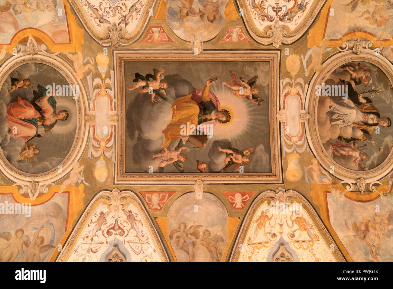 Antiquarium di dettaglio del soffitto, Residenz Monaco di Baviera Foto Stock