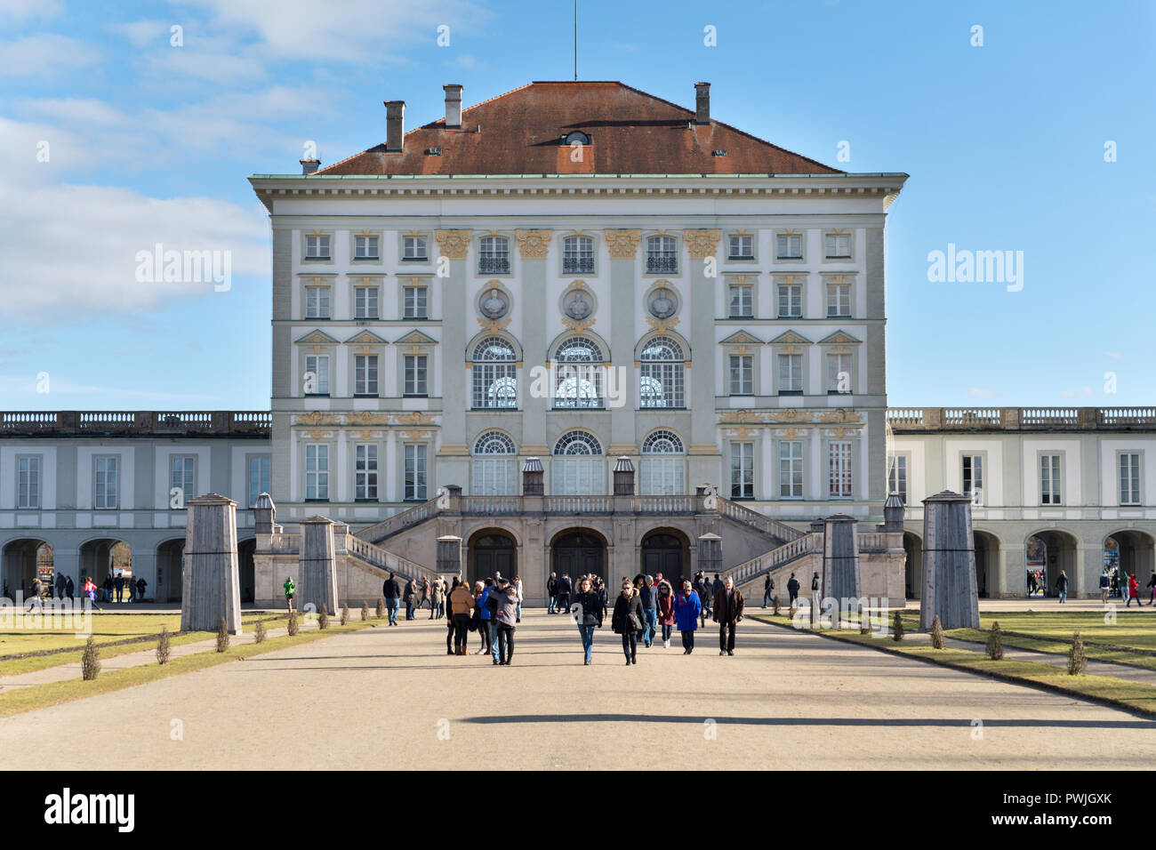 Il Palazzo di Nymphenburg Monaco di Baviera, Germania Foto Stock