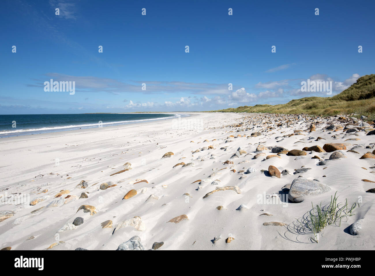 Spiaggia di Bornish, Sud Uist, Ebridi Esterne, Scozia Foto Stock
