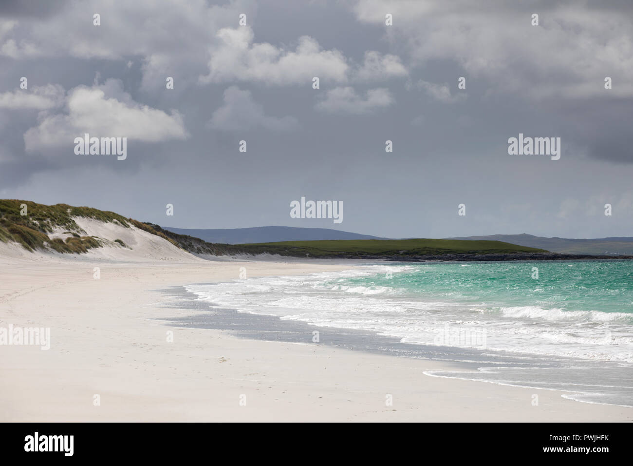 Traigh Hornais Beach, North Uist, Ebridi Esterne, Scotland, Regno Unito Foto Stock