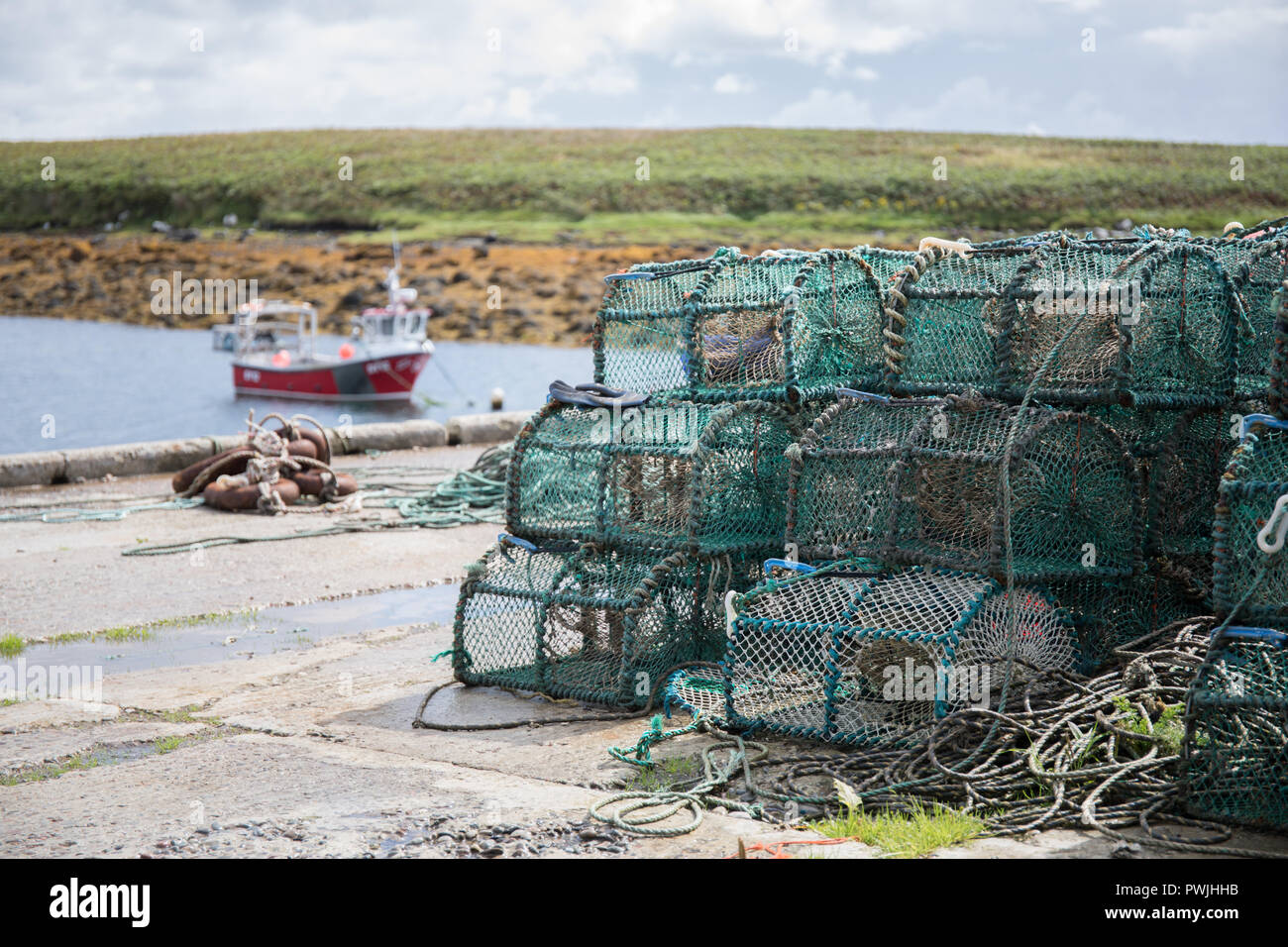 Dal Molo presso Lochmaddy, North Uist, Ebridi Esterne Foto Stock