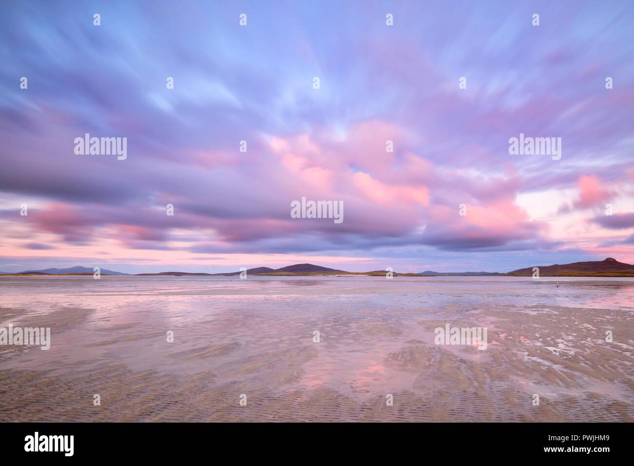 Orecchio Traigh Beach, North Uist, Ebridi Esterne, Scozia Foto Stock