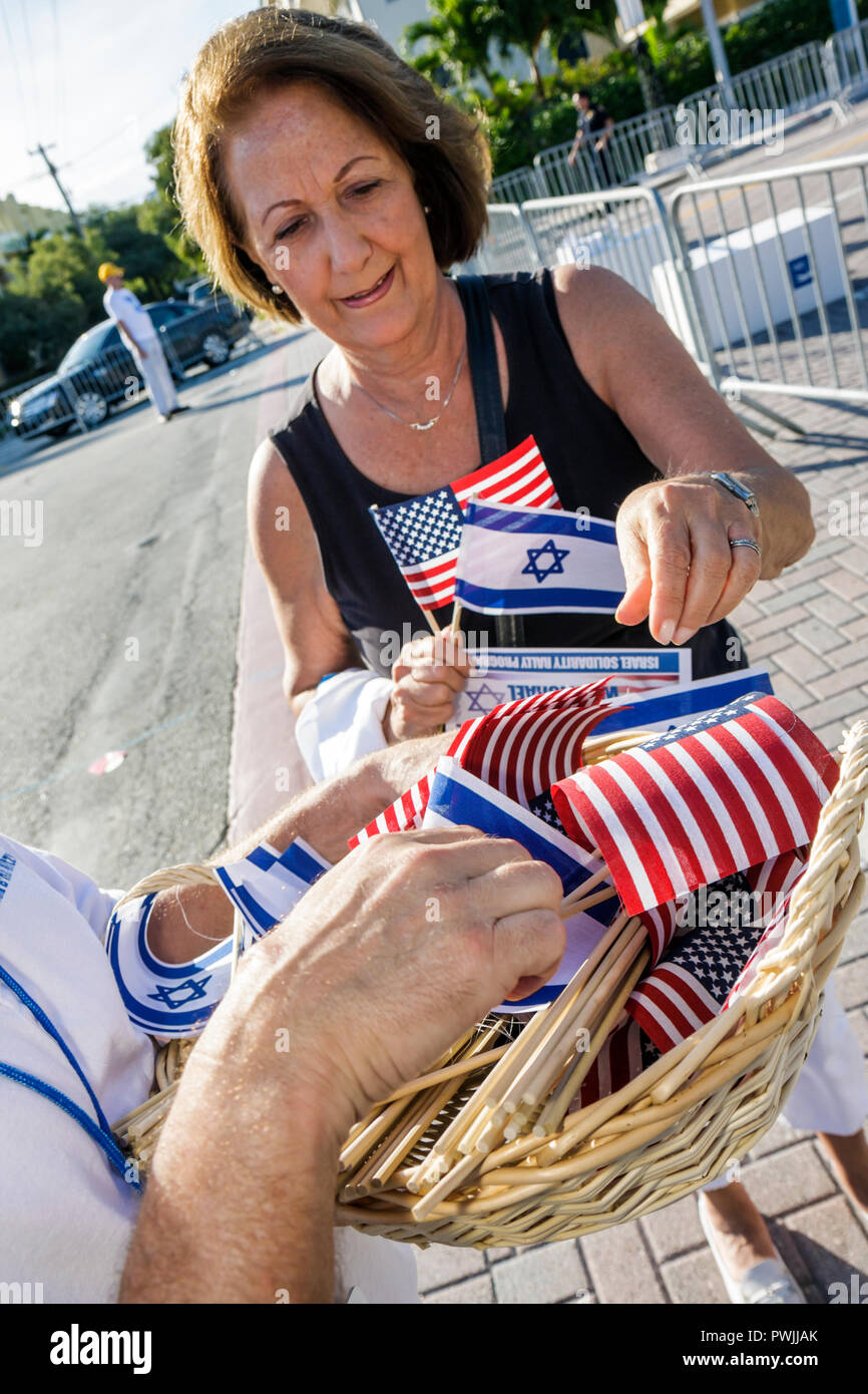 Miami Beach Florida,Memoriale dell'Olocausto,Rally di solidarietà di Israele,Ebrei,Stato Ebraico,Sionismo,religione,tradizione,patrimonio,politico,conflitto in Medio Oriente,IS Foto Stock
