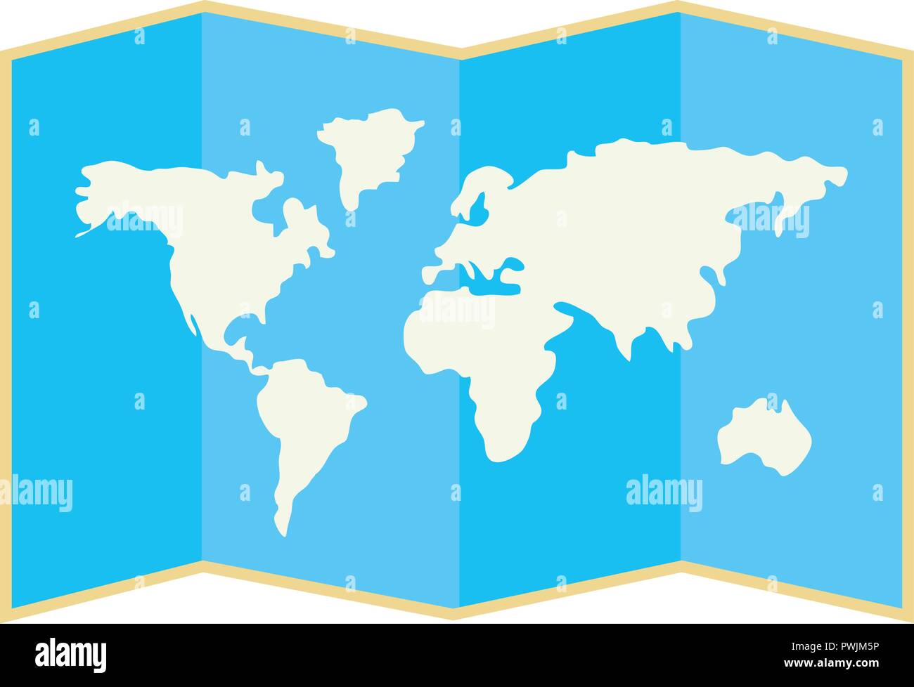 Mappa del mondo e geografia Illustrazione Vettoriale