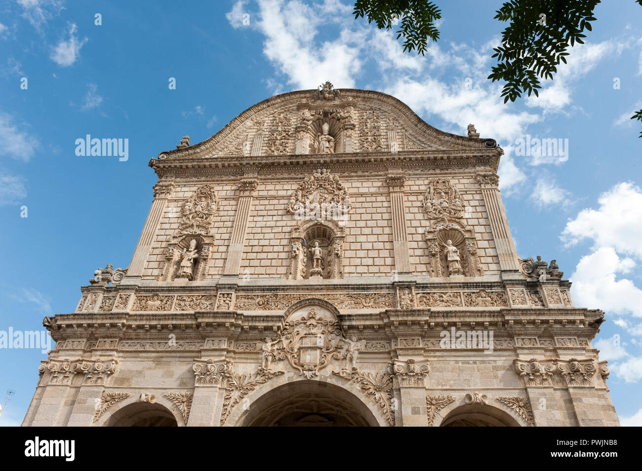 Anteriore in stile barocco del duomo di San Nicola , Cattedrale di Sassari, Sardegna Foto Stock