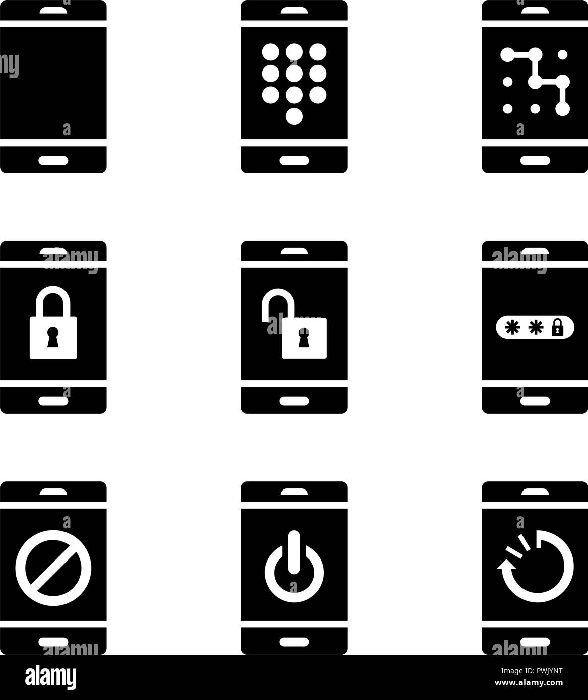 Telefono Mobile Security Illustrazione Vettoriale
