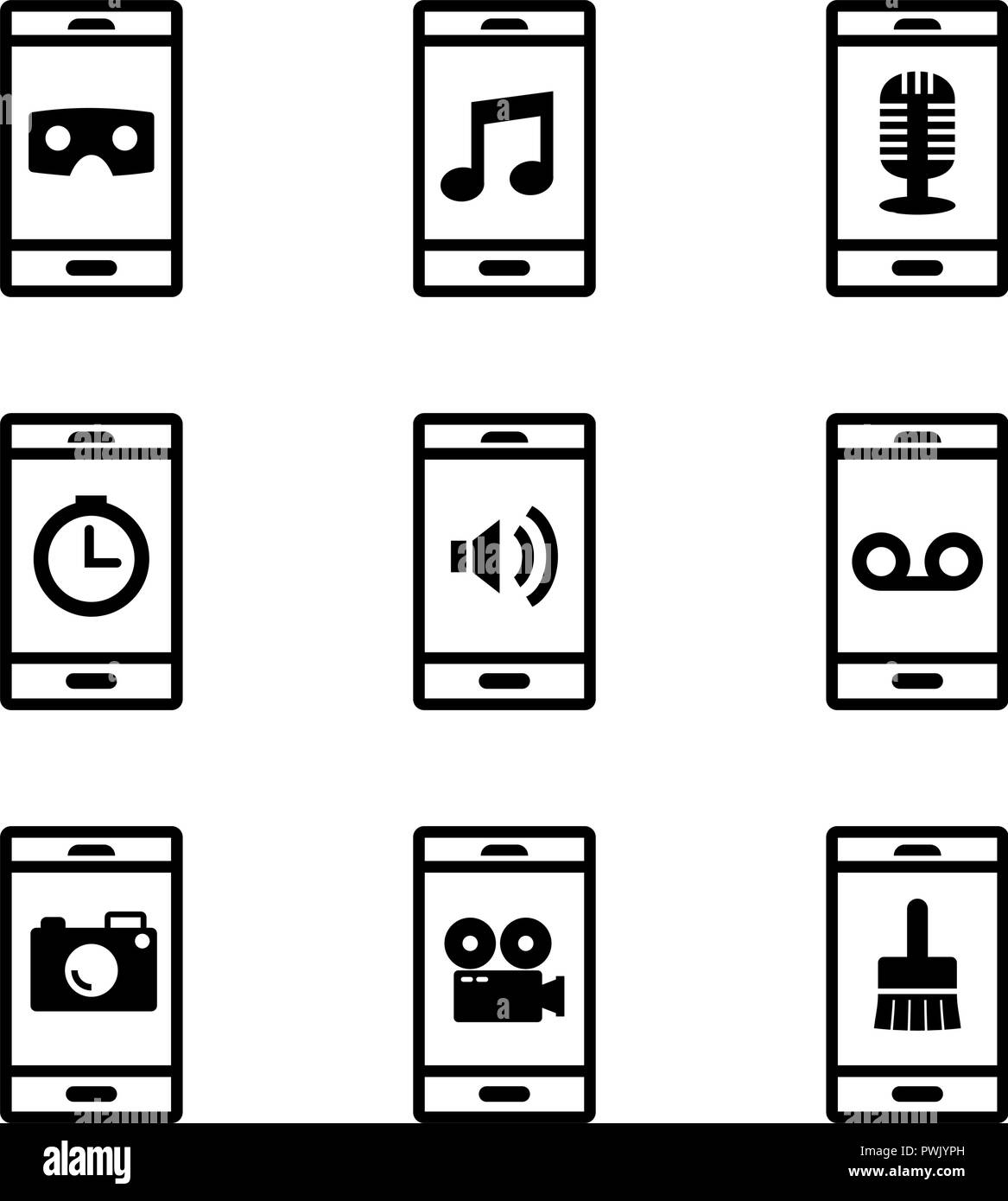 Le applicazioni per dispositivi mobili Illustrazione Vettoriale