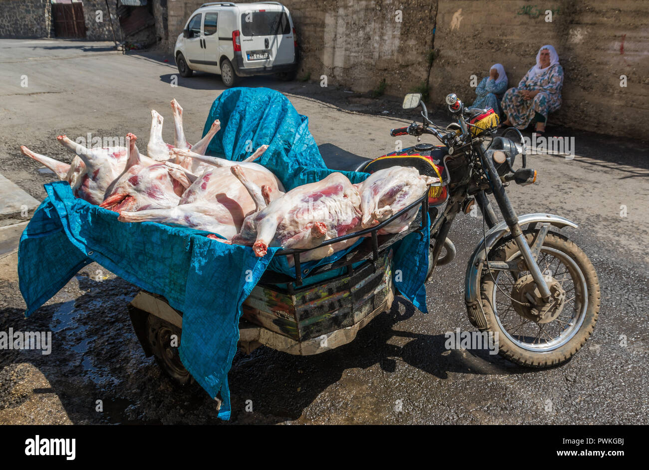 Diyarbakir, Turchia - considerata la capitale curda della Turchia, Diyarbakir è una città meravigliosa con fantastiche mura che circondano la città vecchia Foto Stock