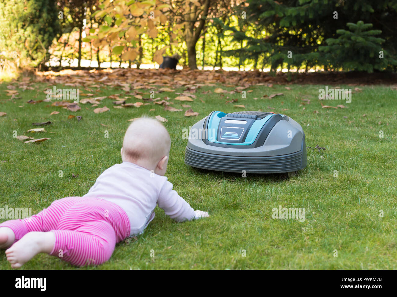 Un bambino in pericolo Foto Stock