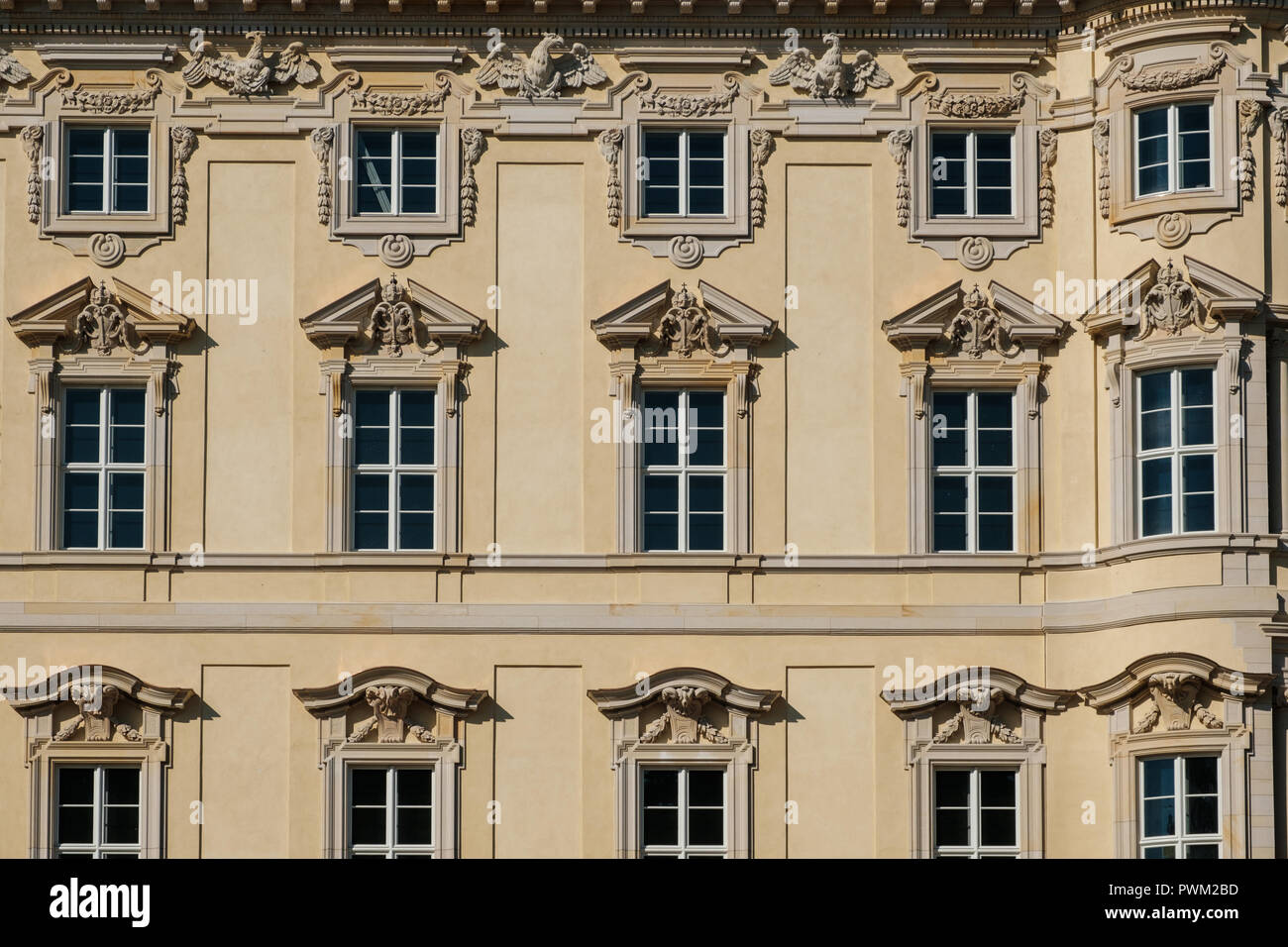 Berlino, Germania - ottobre 2018: edificio storico restaurato la facciata della Berliner Stadtschloss ( City Palace ) / Forum di Humboldt di Berlino, Germania. Foto Stock