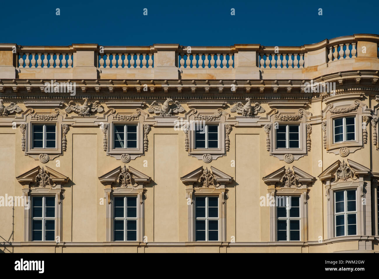 Berlino, Germania - ottobre 2018: edificio storico restaurato la facciata della Berliner Stadtschloss ( City Palace ) / Forum di Humboldt di Berlino, Germania. Foto Stock