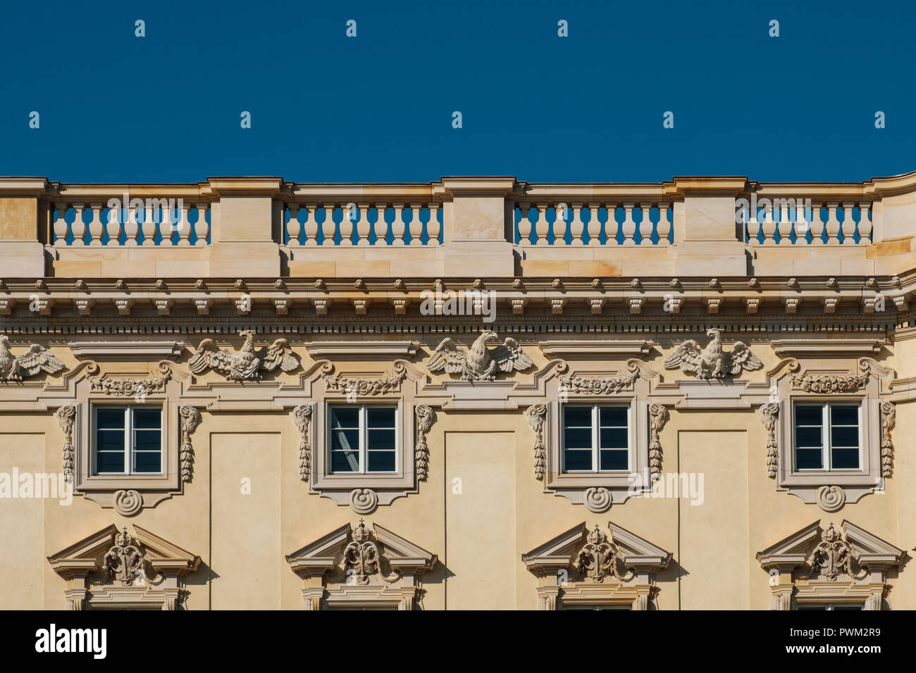 Berlino, Germania - ottobre 2018: edificio storico restaurato la facciata della Berliner Stadtschloss ( City Palace ) / Forum di Humboldt di Berlino, Germania. Foto Stock