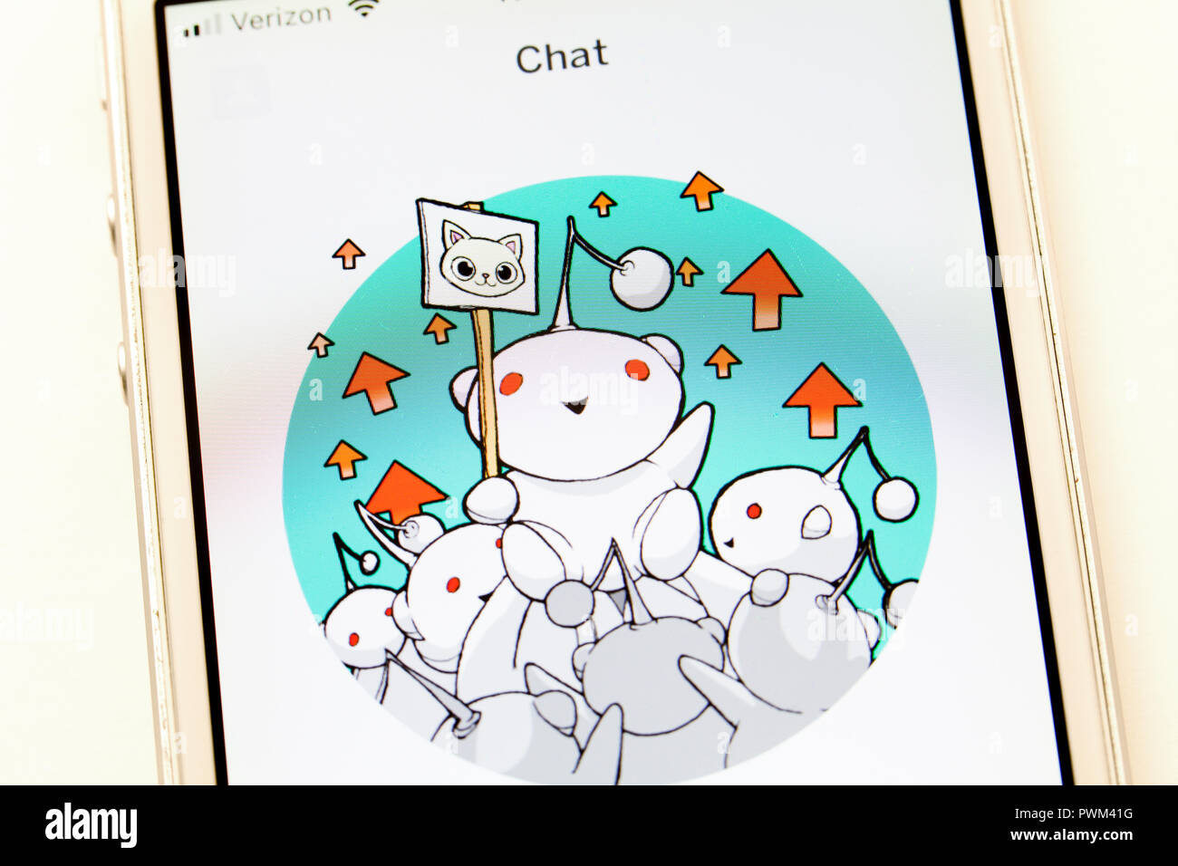 Reddit app su iPhone - USA Foto Stock