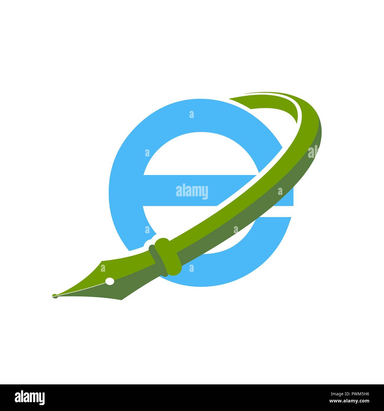 Creative arte a razzo, PEN PENNINO con caratteristiche a razzo Illustrazione Vettoriale