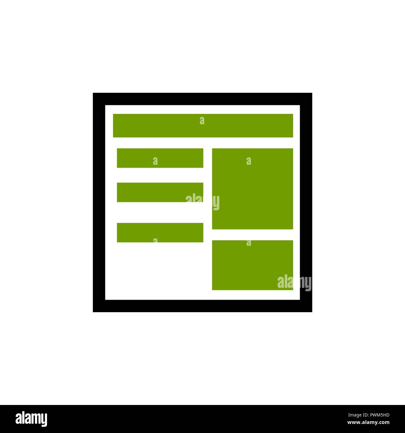 Novità Linea carta icona icona outline stile, lineare icona pittogramma Illustrazione Vettoriale