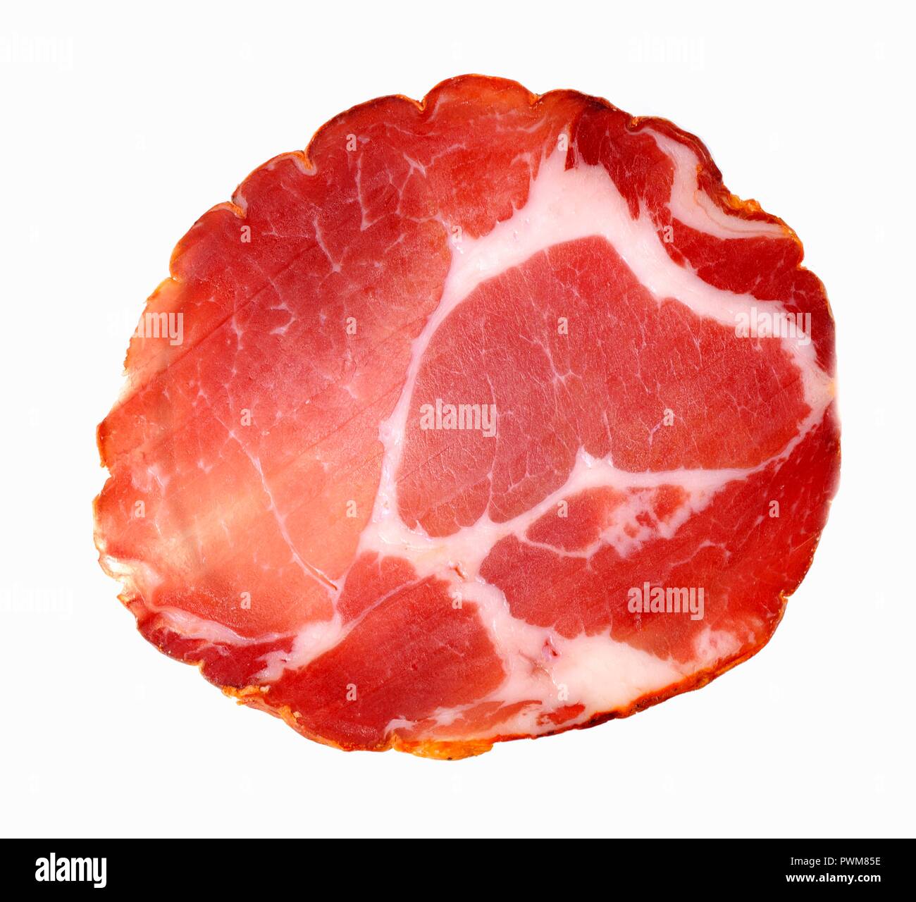 Capocollo calabrese (insaccato di maiale, Italia) Foto Stock