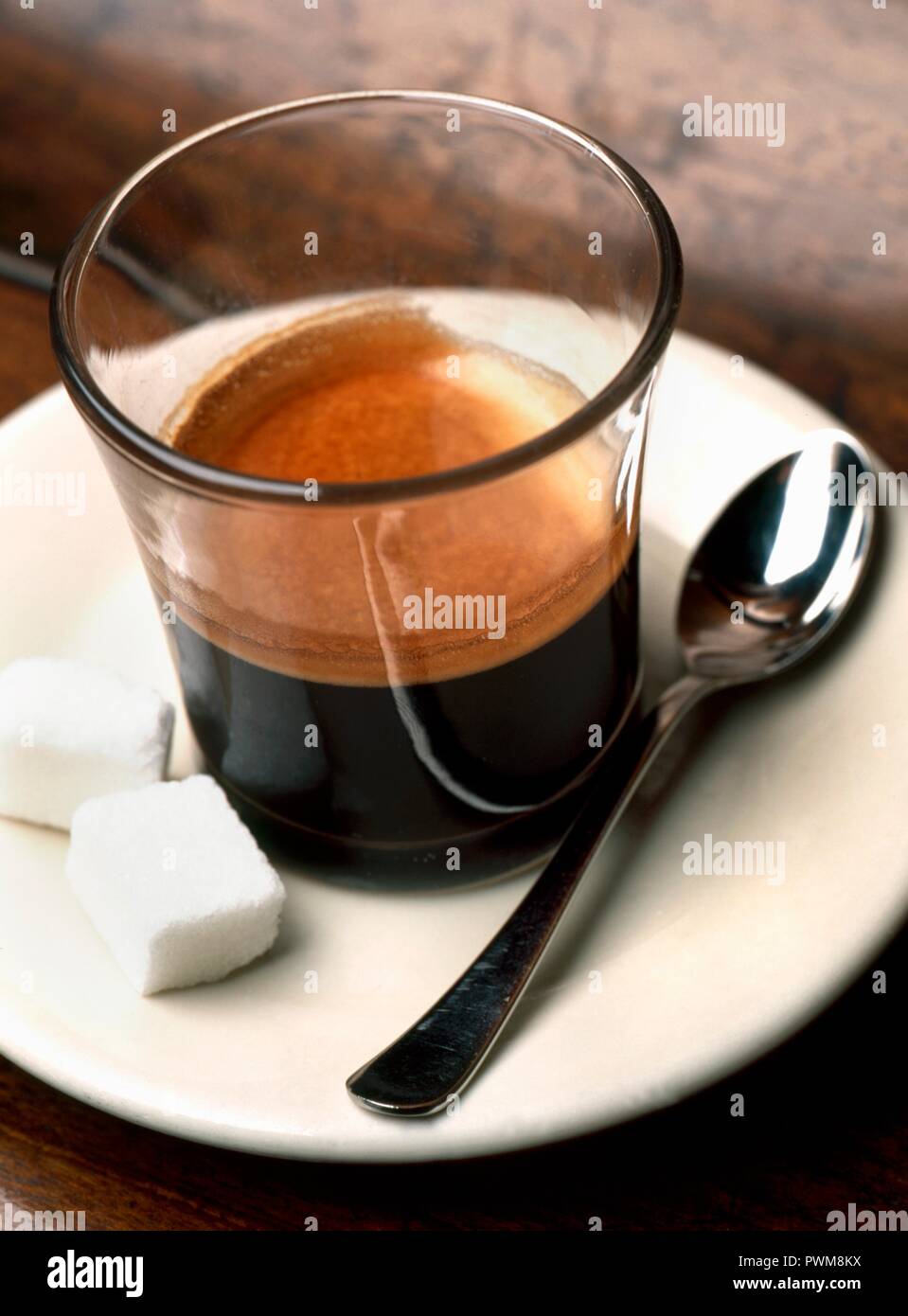 Cafe Carajillo Cortado (spagnolo espresso con il brandy) Foto Stock