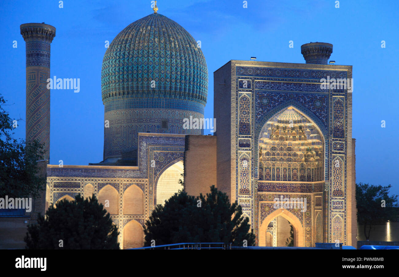 Uzbekistan, Samarcanda, Gur-e-Amir, Guri Amir, Mausoleo di, Tamerlane, Timur, Foto Stock