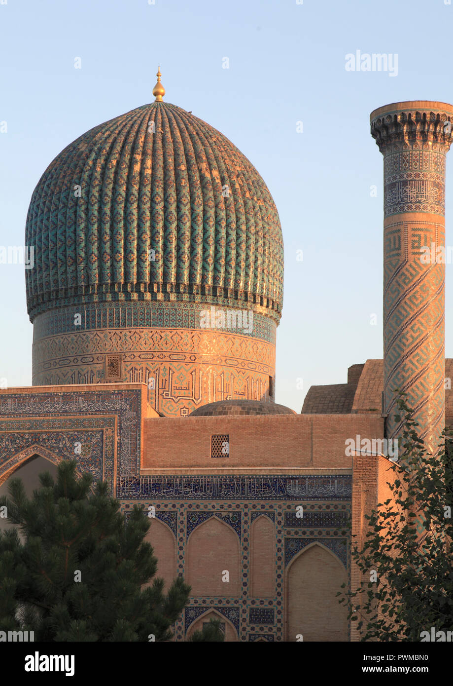 Uzbekistan, Samarcanda, Gur-e-Amir, Guri Amir, Mausoleo di, Tamerlane, Timur, Foto Stock