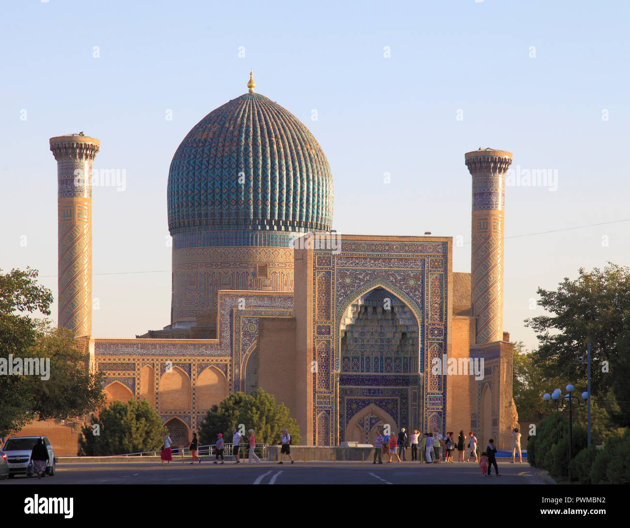 Uzbekistan, Samarcanda, Gur-e-Amir, Mausoleo di Tamerlano, Timur, Foto Stock
