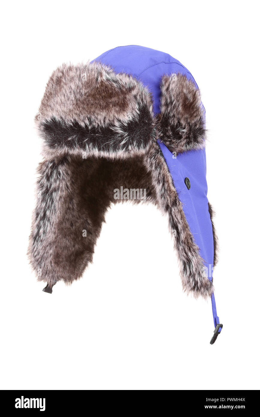 Caldo inverno sport hat isolati su sfondo bianco Foto Stock